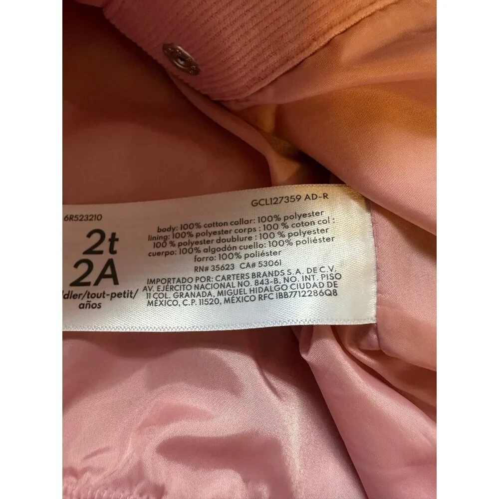 Oshkosh Toddler Girl's Tucker Jacket size 2T NWT